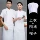 Polyester-Cotton cao cấp lưới thoáng khí áo liền quần đầu bếp ngắn tay nam mùa hè nhà hàng khách sạn nhà bếp phục vụ quần áo đầu bếp màu trắng tinh khiết đồng phục nấu ăn áo bếp nữ