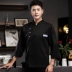 Polyester-Cotton cao cấp lưới thoáng khí áo liền quần đầu bếp ngắn tay nam mùa hè nhà hàng khách sạn nhà bếp phục vụ quần áo đầu bếp màu trắng tinh khiết đồng phục nấu ăn áo bếp nữ 