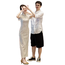 New Chinese style cheongsam engagement dress skirt toasting suit bride 2024 new summer wedding banquet registration and certificate white