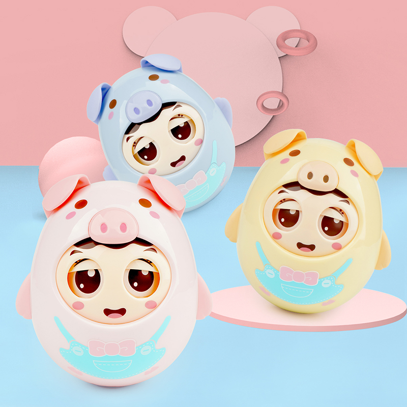 Baby tumbler Toy toy big number 3-6-12 lunar month Baby 0-1-year-old boy girl Early education Puzzle Rocking Bell