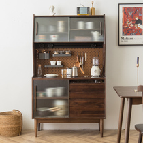 Dining Side Cabinet Home integrated by wall High cabinet Living room Solid wood floor Nordic Kitchen Dongle Board Thin Lockers Wine Cabinet