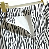 Зебра, осенняя приталенная юбка, 2020, высокая талия, А-силуэт, с акцентом на бедрах