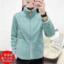 Autumn and winter double-sided fleece jacket for couples thickened coral velvet live streaming hot model