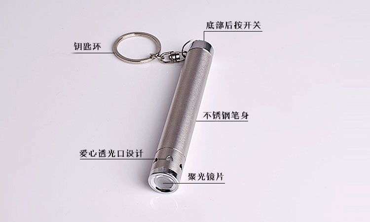 Hộ gia đình y tế tự động sửa chữa mini khẩn cấp đèn pin nhỏ chiếu sáng ngoài trời chói xách tay ánh sáng mặt trăng LED túi sáng đèn laser 303