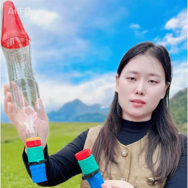 (Kids Mom Plays with Technology) Water Rocket Trigger Valve Launcher Water Jet Boat Student DIY Science Experiment