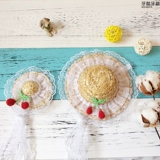 Шляпа кошка, собака соломенная шляпа маленькая и средняя собака Солнце