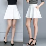 Танцующая белая мини-юбка, костюм, юбка в складку, комбинезон