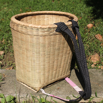 Back basket bamboo woven agricultural household hand-made back basket basket props ancient style bamboo basket bamboo products bamboo basket