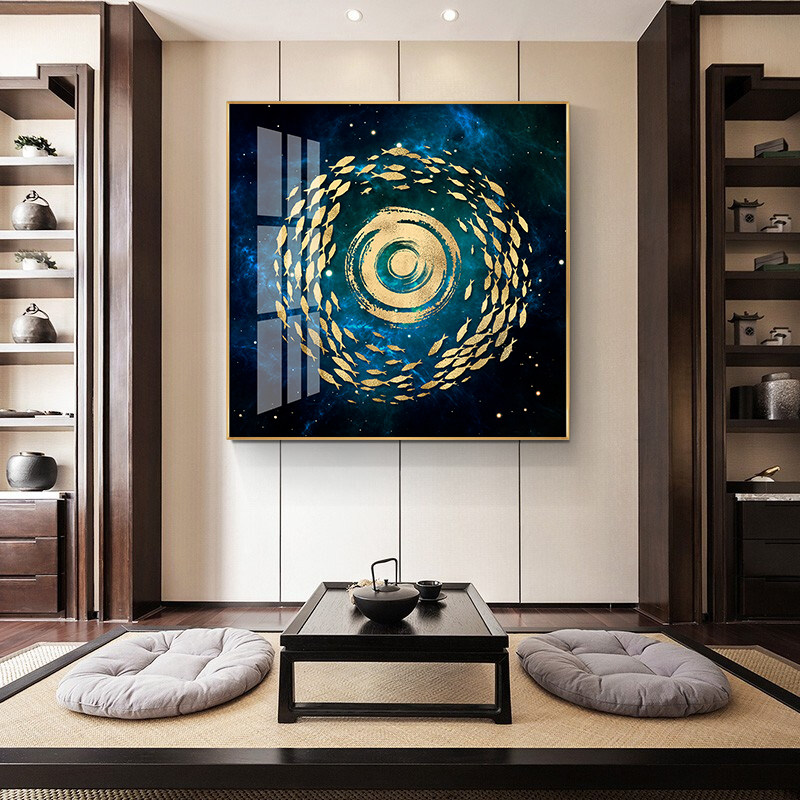 Modern minimalist bedroom Decorative Painting Bedside Hanging Painting Light Extravagant Square With Frame Mural Room Genguan Corridor Decoration Painting