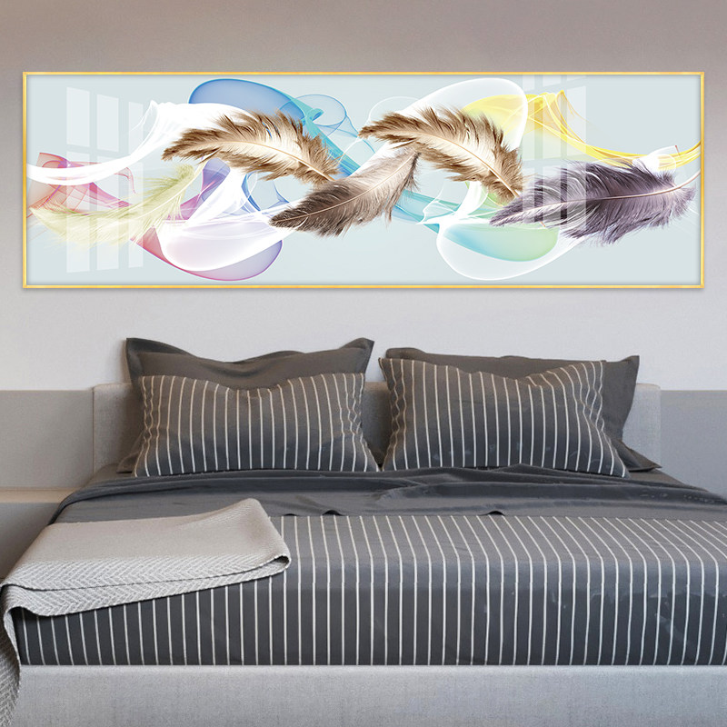 Bedroom bedside decorative painting modern luxury hanging painting elk living room sofa background wall mural hotel crystal porcelain painting