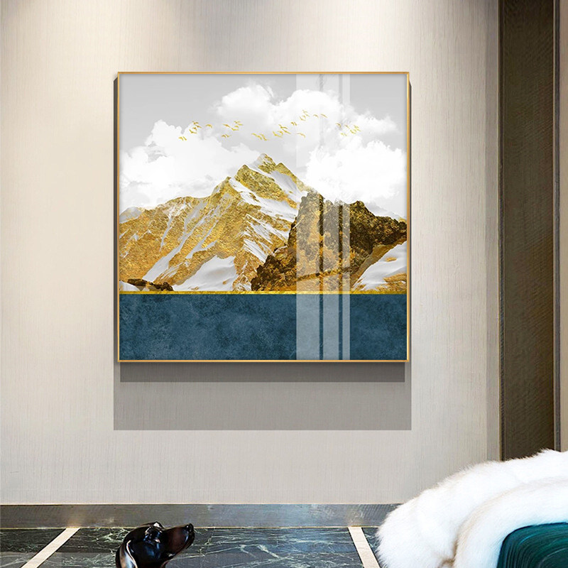 Modern Minimalist Dining Room Decoration Painting Veranda Living Room Genguan Sofa Background Wall Mural Bedroom Light Extravagant Square Hung Painting