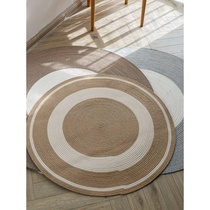 Y0EZ cotton thread bedroom round carpet jute carpet childrens room straw floor mat living room sofa coffee table round