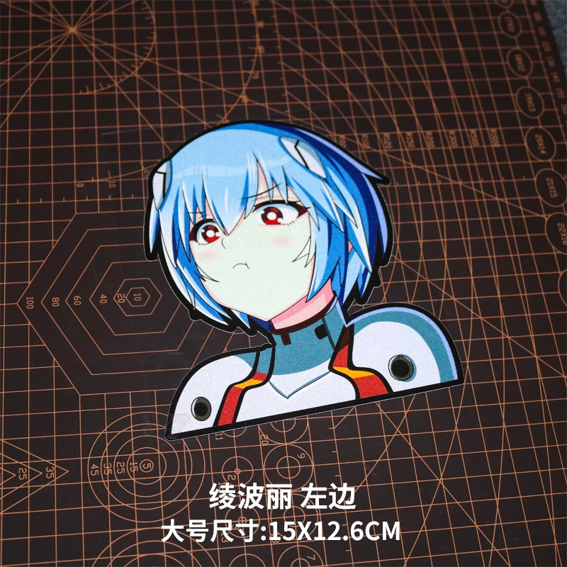 Xe Ô Tô JDM Hợp Thời Trang Miếng Dán Anime Hoạt Hình EVA Evangelion Ayanami Rei Asuka Đau Xe Ô Tô dán decal ô tô 