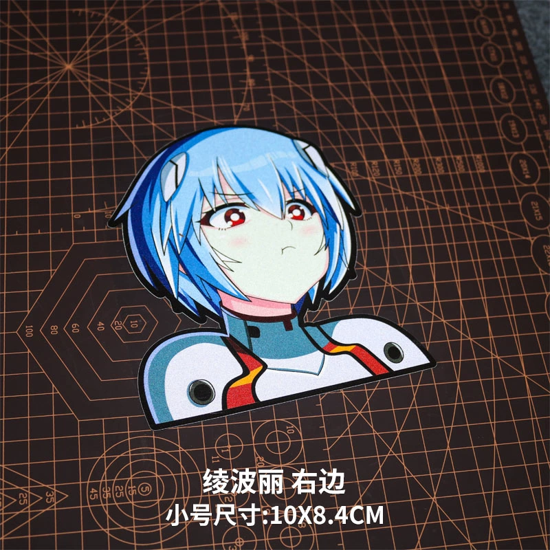 Xe Ô Tô JDM Hợp Thời Trang Miếng Dán Anime Hoạt Hình EVA Evangelion Ayanami Rei Asuka Đau Xe Ô Tô dán decal ô tô 