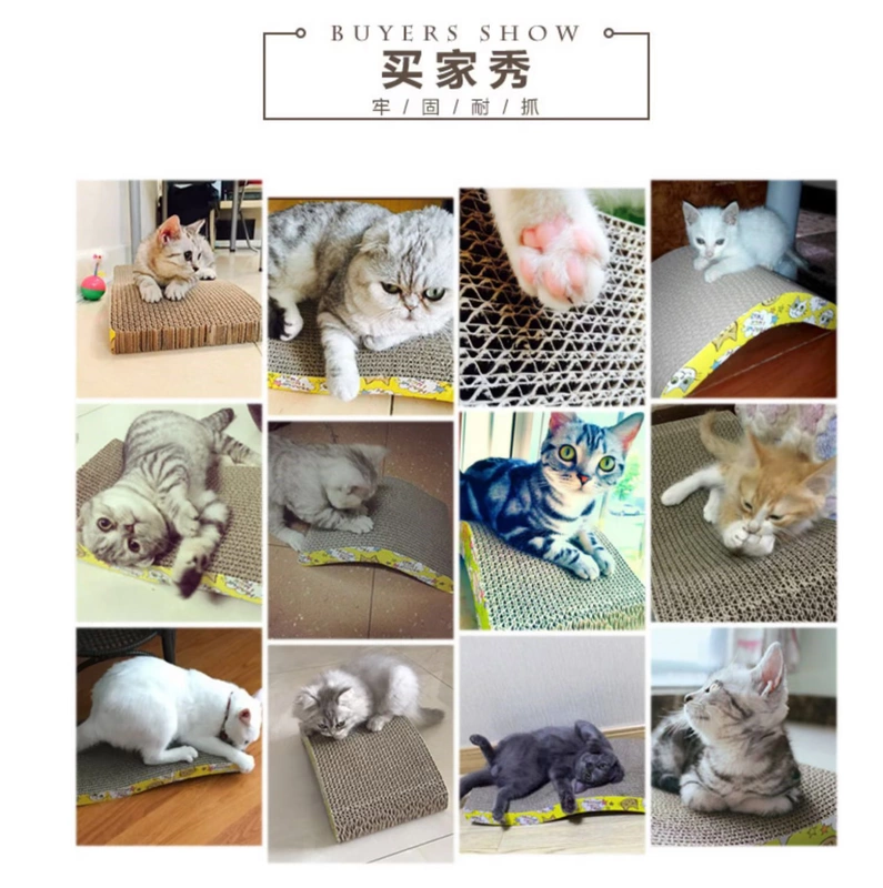 Giấy gợn sóng Bảng kẹp mèo Pet Kitten Toy Cat Thiết bị mài Thiết bị mài Claw Board Cát mèo Cào bảng Scratching Pad Đồ dùng cho mèo - Mèo / Chó Đồ chơi