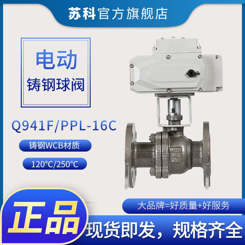 Q941F-16C Electric Cast Steel Flange Ball Valve DN15 20 25 32 40 50 65 80 100-200