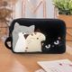 Kine Cat Cotton Three-layer Zipper Cartoon Mobile Bag