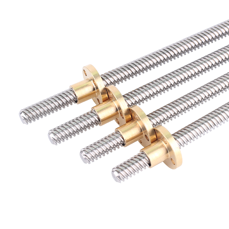 T Type Silk Rod Guide 8mm 3d Inform Machine fitting T8 stepper motor screw nut trapezoidal screw rod stainless steel