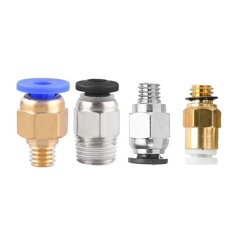3D printing machine accessories PC4-M6 pneumatically quick plug hot end remote tracheoconnector brass into the feed opening 4-01