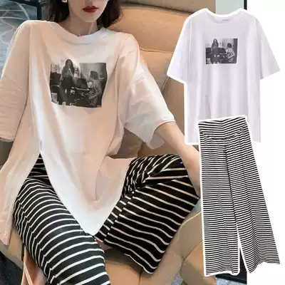 Net red maternity summer suit fashion 2021 new premium summer T-shirt summer two-piece summer jacket