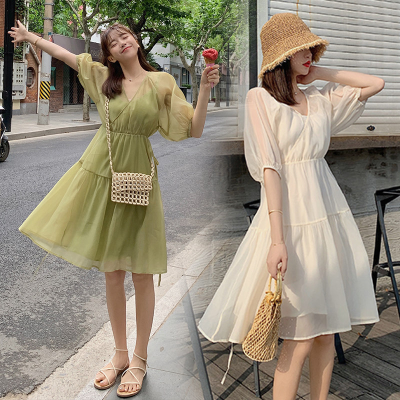 Foreign school maternity dress summer 2021 new fashion sexy net red hot mom tide personality summer maternity dress