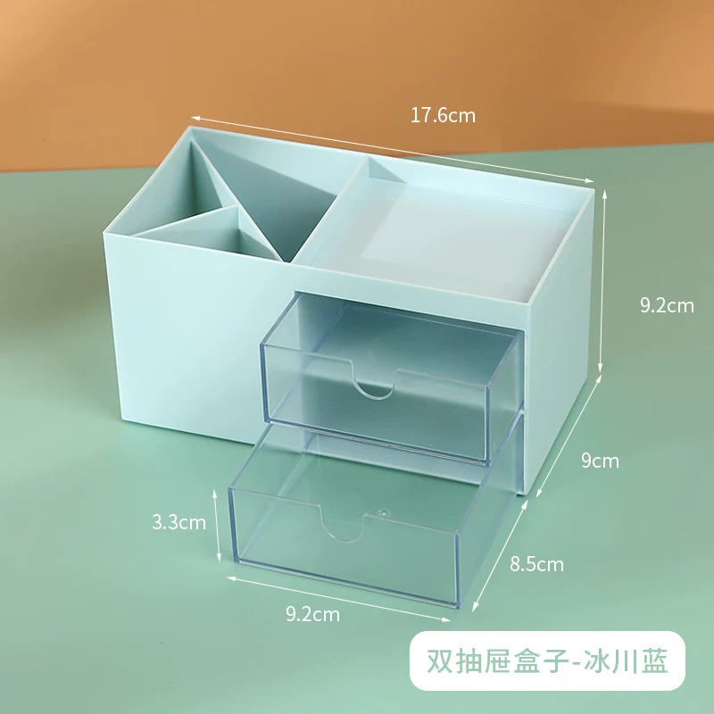 Universal table creative storage box, plastic makeup box for office for boxes, storage system, stationery, capacious pens holder