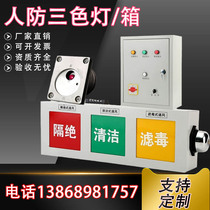 Civil air defense control box three-color light LED call button explosion-proof switch call anti-explosion engineering ventilation signal light box