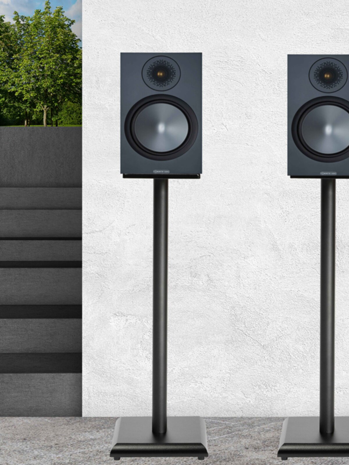 Danlaimeike Audio Stand Wooden Speaker Tripod Shock-Absorbing Feet Surround Sound Stand Floor-Standing Center Speaker Stand