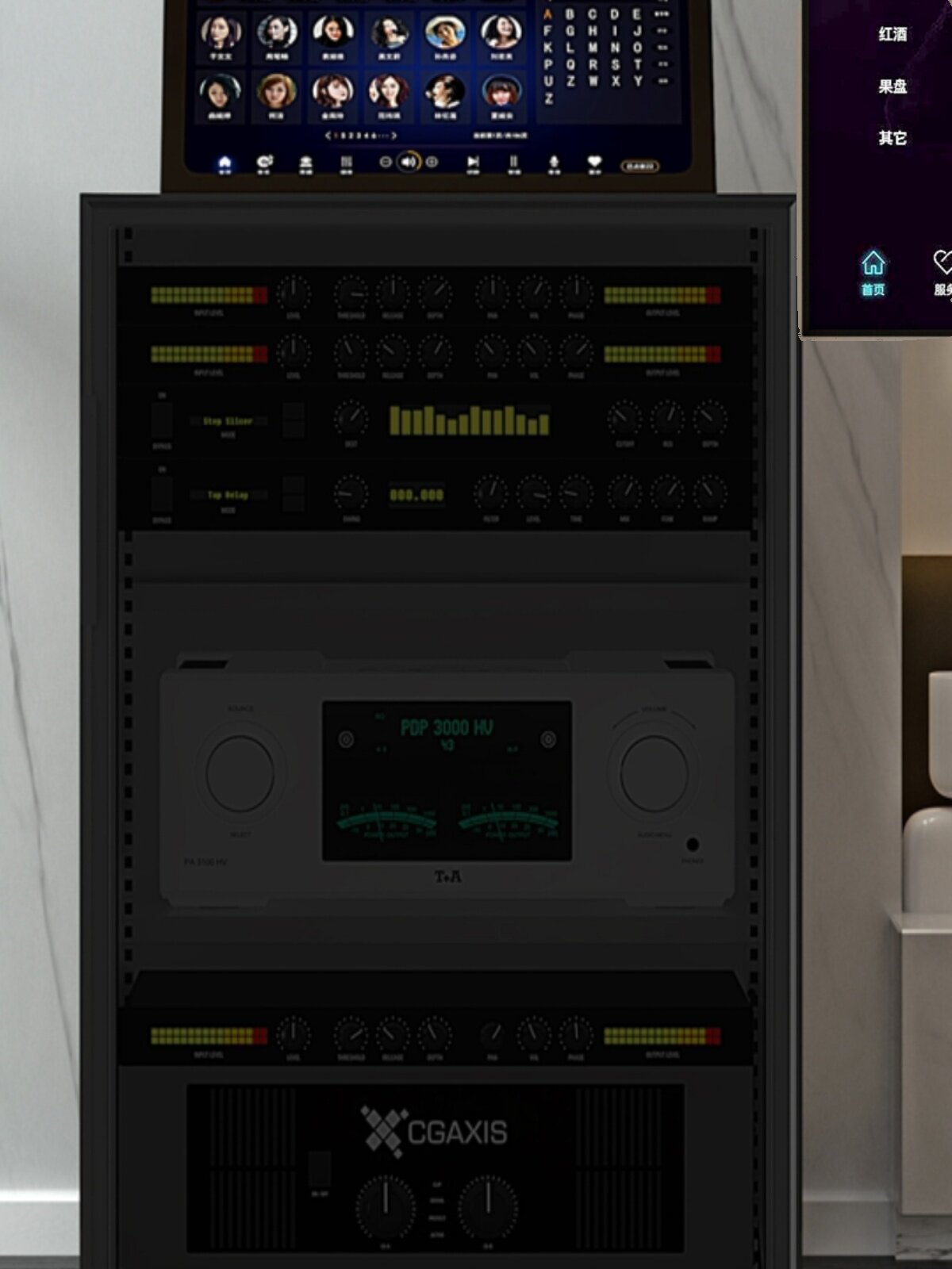 Amplifier Cabinet, Audio Cabinet, Theater Ktv Professional Amplifier Rack, Aviation Equipment Cabinet with U-Strip, Audio-Visual Cabinet