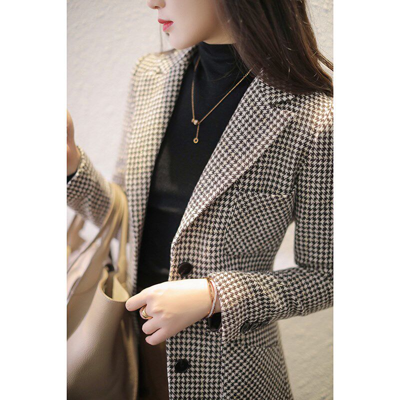 New Luo District Morning HTong Clothing Shop 2021 New Fashion Display Slim Korean Version Suit Jacket Heist Jacket D38094