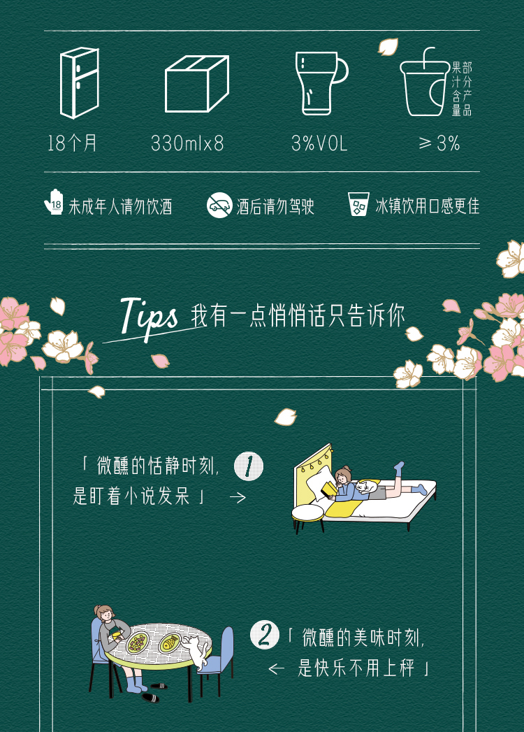 RIO 锐澳鸡尾酒 春季限定微醺樱花风味组合 330ml*8罐 图10