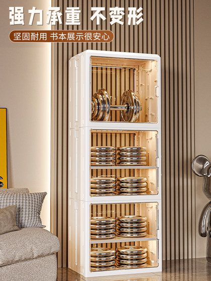Bookcase Storage Cabinet Integrated Wall-Mounted Children's Bookshelf Living Room Dustproof Display Cabinet Student Home Storage Rack with Cabinet Doors
