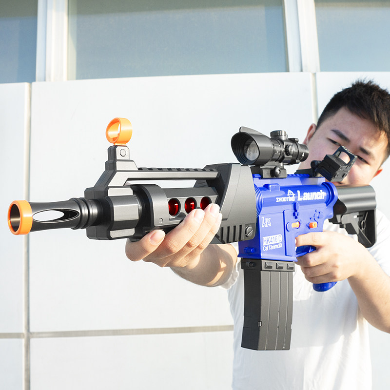 M416 full of electric connected hair soft-slingshot male child emulated sucker child Toy gun ak Eat Chicken Full Kit