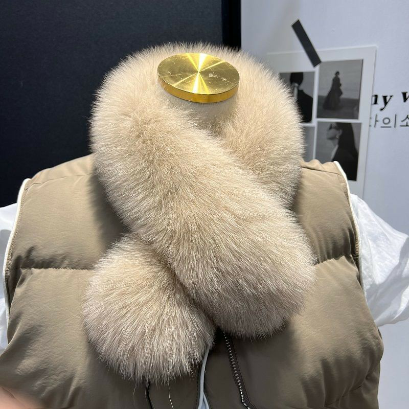 Korean version imitation autumn winter fur scarf leather grass minimalist warm and thickened double-sided plush neck imitation foodie foodie collar lady-Taobao