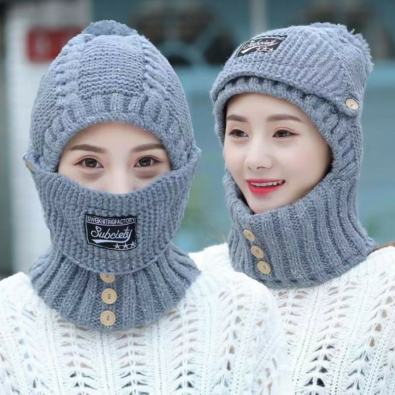 New hair line hat children Winter integrated knit hat neck Neck Shield Ear Care Warm Windproof Bicycling Cap-Taobao