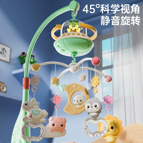 Игрушка на кроватку для новорожденных, коляска для кровати, погремушка, крутящаяся детская музыкальная успокаивающая подвеска