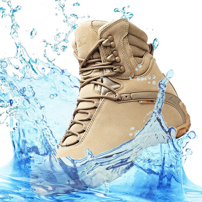 Mountain shoes male climbing shoes outdoor professional high-gang waterproof anti-slip and wear-resistant light hiking shoes desert cross-country shoes