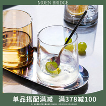 Glass Household juice drink transparent cup Net red colorful water glass ins foreign wine Whisky glass