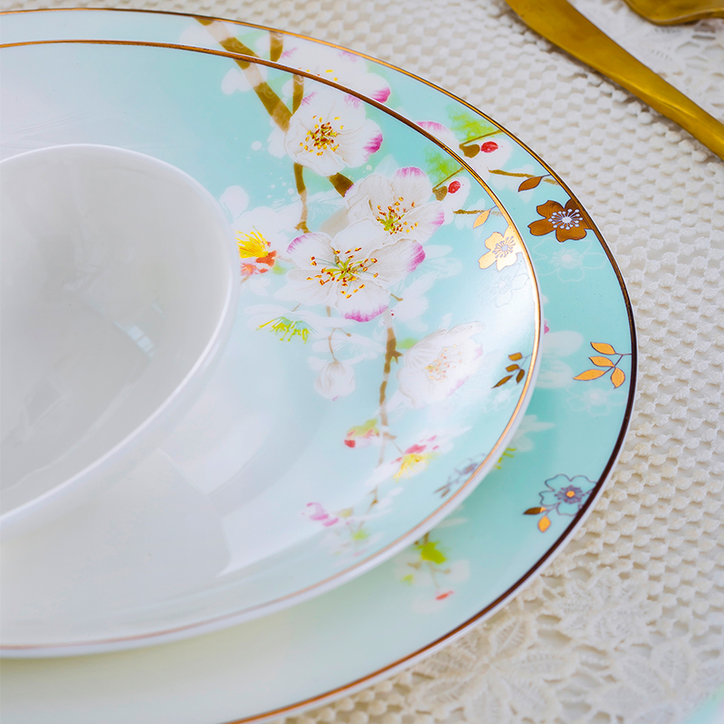 Jingdezhen high - grade ipads China tableware suit European dishes suit household nesting bowls plates suit household ceramics