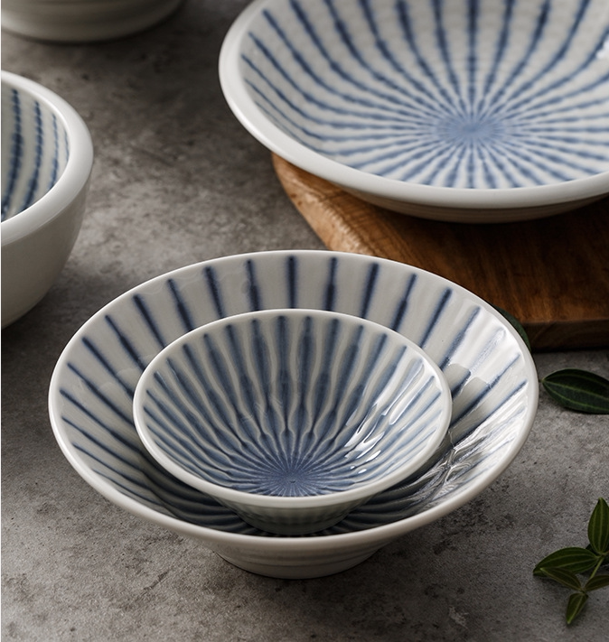 Imported from Japan Underglaze Mino cooking plate home set combination single creative salad plate large plate