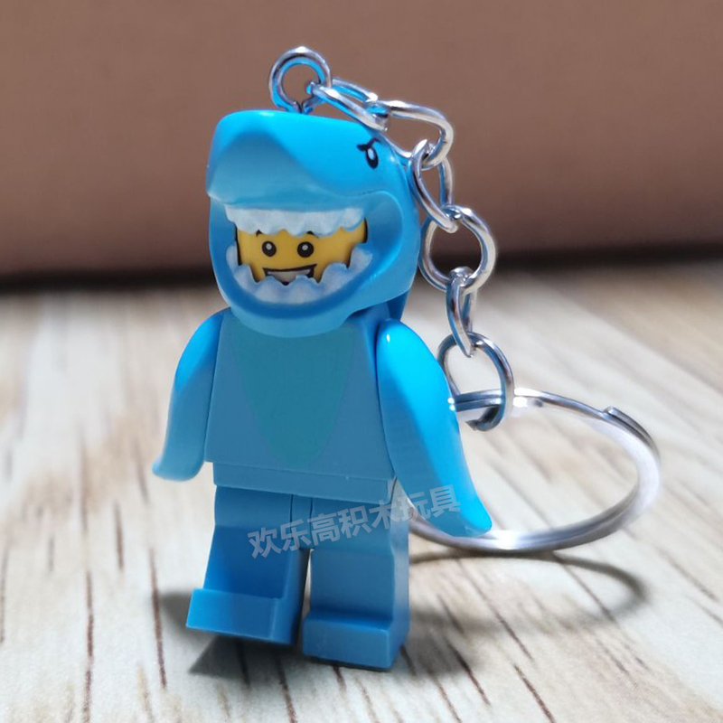 Sharkman Keychain Lottery Figurine Building Block Pendant Backpack Accessory Keychain Student Gift Couple Gift