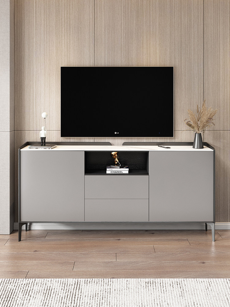 Willstyle bedroom TV cabinet thin main bedroom cabinet ultra narrow high cabinet small family room rock plate containing light and luxurious bed tailoring cabinet