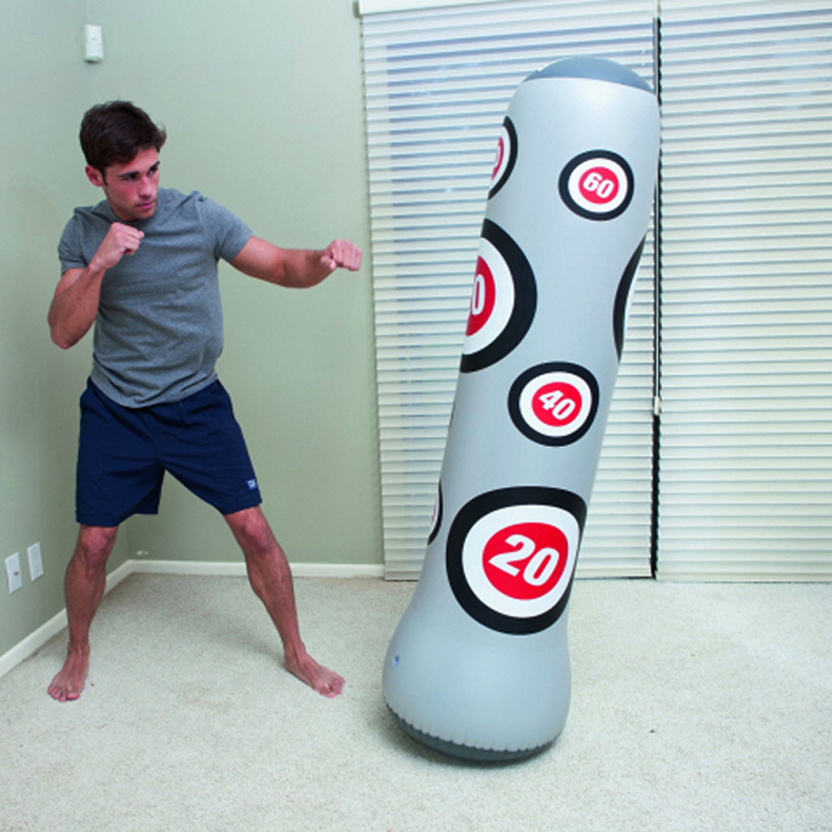 Fitness Adult and Kidsren Boxing Tumbler Inflatable Sandbag Thickeneded Toy Inflatable Boxing Column Vent Comes with Air Pump