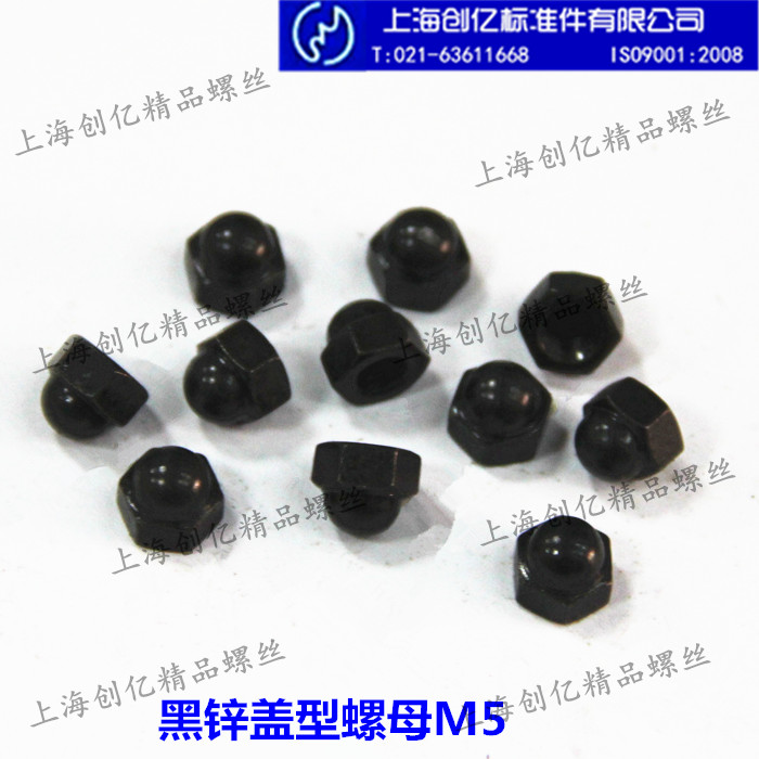 Carbon Steel Black Zinc Cap Nut Decorative Nut M5M6M8(100pcs)