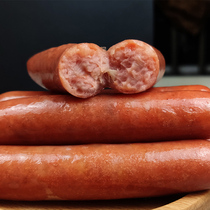Mujue German style red sausage Handmade hot dog smoked boiled sausage barbecue ingredients Breakfast baked sausage 1 kg 5 pieces