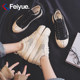 Feiyue retro biscuit shoes ເກີບແມ່ຍິງ 2024 ພາກຮຽນ spring platform thick-soled casual sneakers canvas shoes versatile ເກີບສີຂາວ