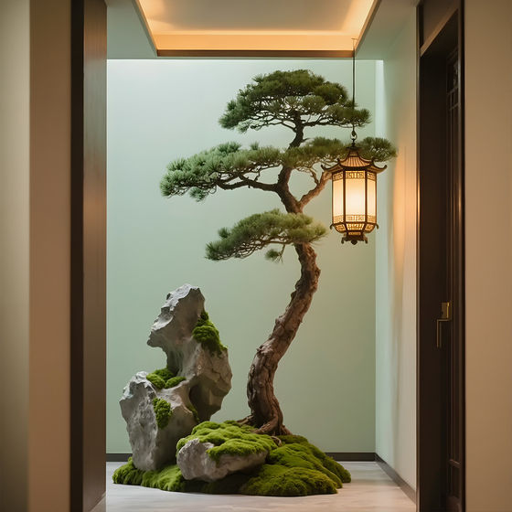 Artificial Pine Tree, Welcoming Pine Tree, Decorative Tree, Chinese-Style Tea House Artificial Tree, Artificial Pine Tree, Indoor Landscape, Arhat Pine