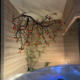 Hanging Persimmon and Pomegranate Tree Branches Floral Art Landscape Zen-Style Hanging Fake Tree Trunks for Tea Room Window Display and Dining Decoration