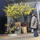Artificial Yellow Wintersweet Tree, Plum Blossom Branch Chinese-Style Decoration for Shopping Malls, Hotels, Living Rooms, Large Floor-Standing Wishing Tree for Landscaping