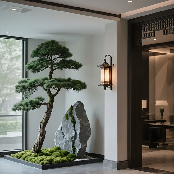 Artificial Pine Tree, Welcoming Pine Tree, Decorative Tree, Chinese-Style Tea House Artificial Tree, Artificial Pine Tree, Indoor Landscape, Arhat Pine